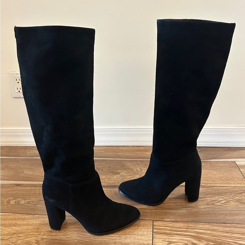 Ralph Lauren Artizan Tall Boots in Women's Size 8.5 in Black Suede NEW W/O BOX - Picture 2 of 8